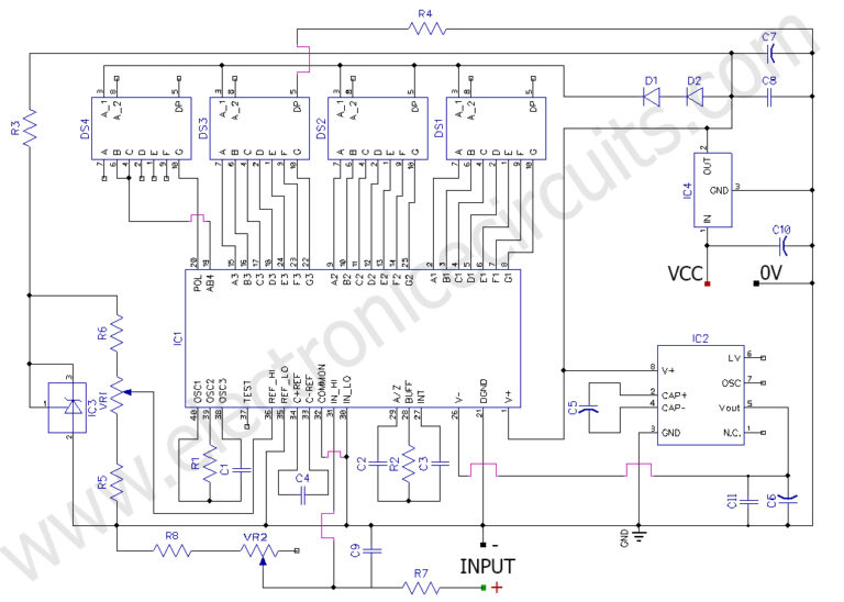 ICL7107 PANEL METER - Electronic Circuits