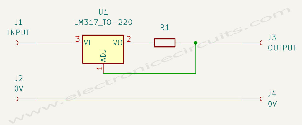 LM317 constant current circuit diagram